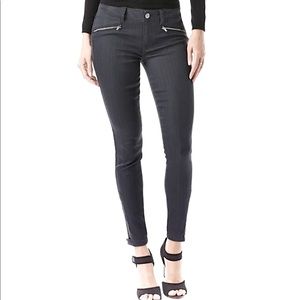 Level 99 Riley Moto Charcoal Gray Jeans NWOT
